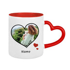Tasse mit Herzhenkel personalisierbar mit einem Foto