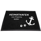 Fußmatte Heimathafen mit Pfoten Abdruck