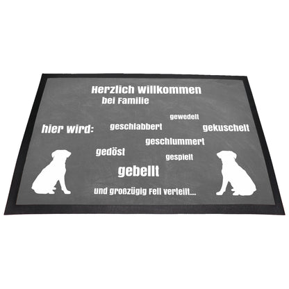 Fußmatte Hund hier wird