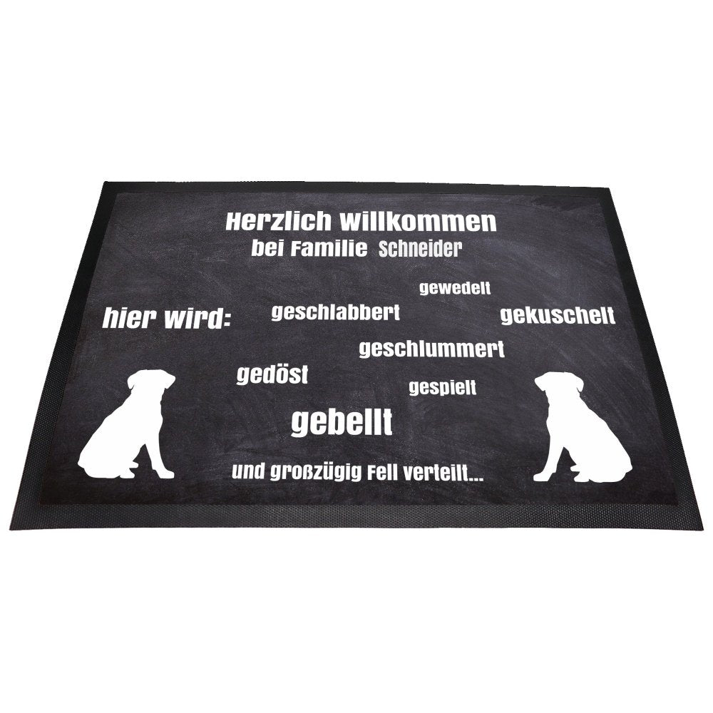 Fußmatte Hund hier wird-Tierisch tolle Geschenke