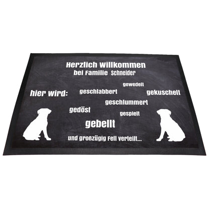 Fußmatte Hund hier wird