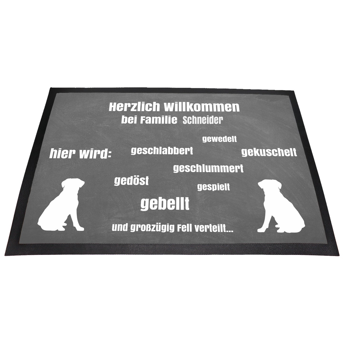 Fußmatte Hund hier wird