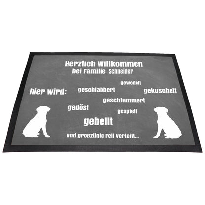 Fußmatte Hund hier wird