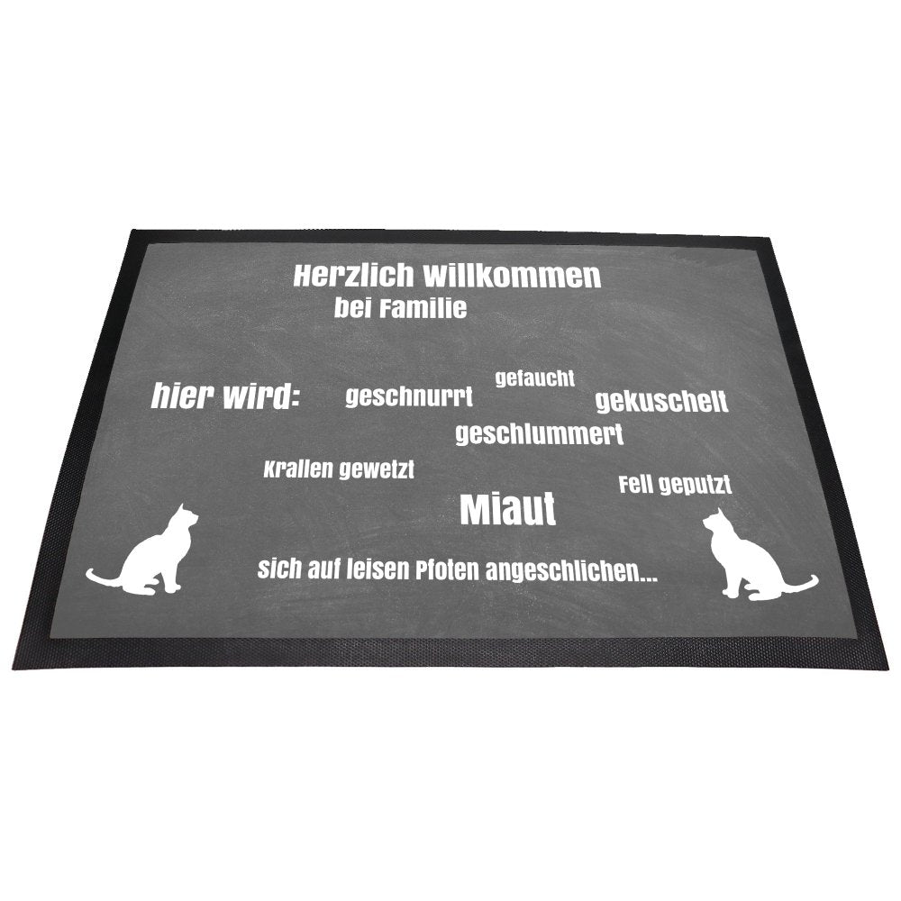 Fußmatte Katze hier wird-Tierisch tolle Geschenke