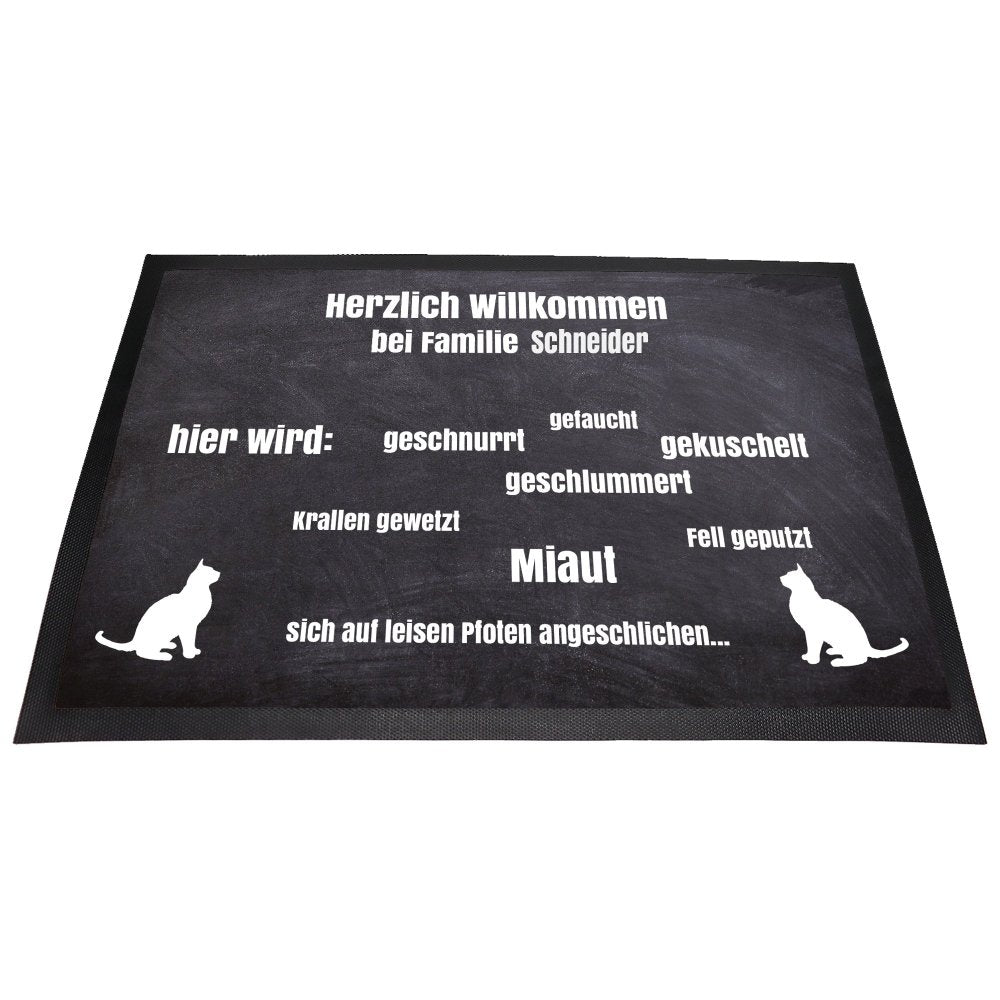 Fußmatte Katze hier wird-Tierisch tolle Geschenke