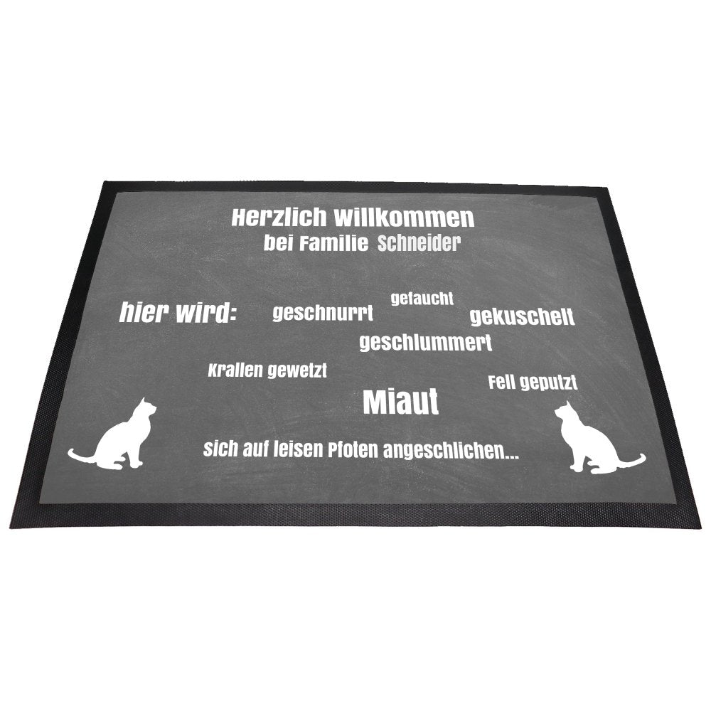 Fußmatte Katze hier wird-Tierisch tolle Geschenke