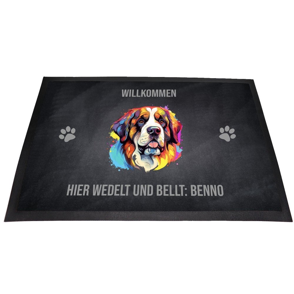 Fußmatte Hunderasse Aquarell-Tierisch tolle Geschenke