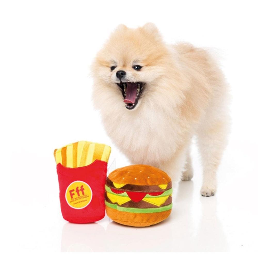Burger Pommes Hundespielzeug