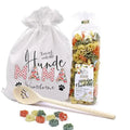 Geschenk Set mit Nudeln, Kochlöffel und einem personalisierten Geschenbeutel
