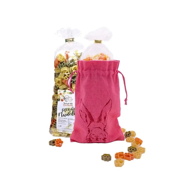 Geschenk Set Pfötchen Nudeln Hase pink-Tierisch tolle Geschenke