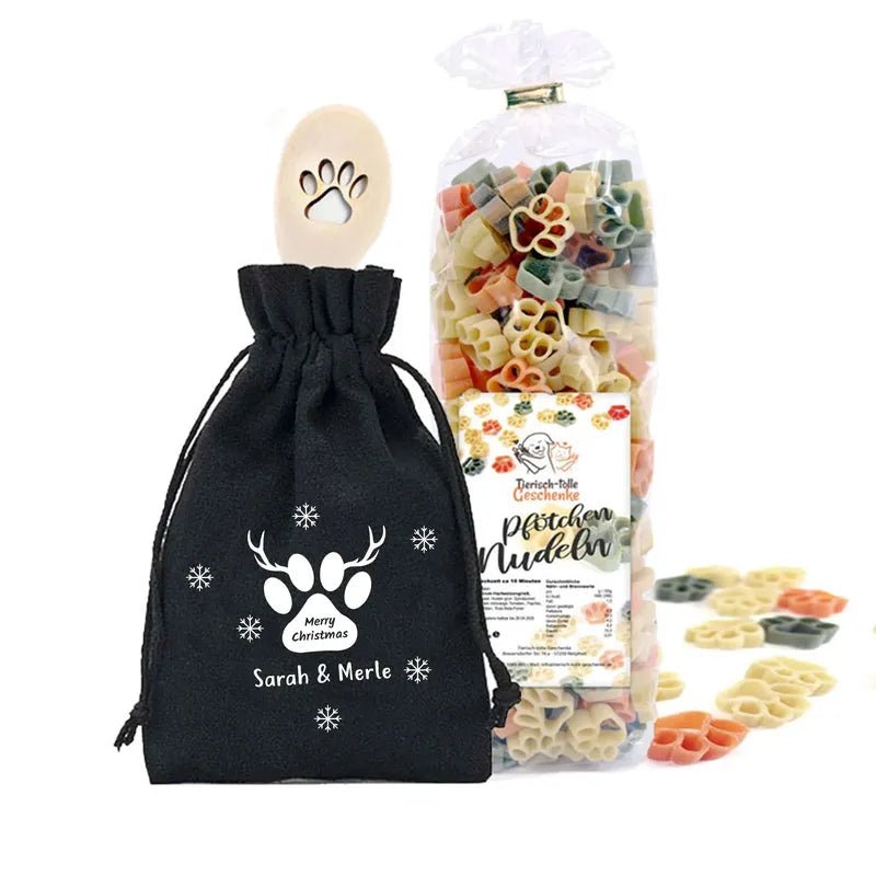 Geschenk-Set Kochlöffel & Pfötchen Nudeln Geweih-Tierisch tolle Geschenke