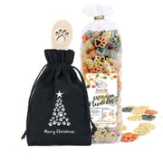 Geschenkset für Hundebesitzer mit Pfoten-Kochlöffel und bunter Pasta im Jutebeutel – Tierisch tolle Geschenke