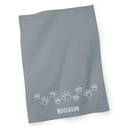 Geschirrtuch - Trockentuch Pfötchen 2 - mit Wunschname-Tierisch-tolle-Geschenke-Tierisch-tolle-Geschenke