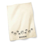 Geschirrtuch - Trockentuch Pfötchen 2 - mit Wunschname-Tierisch-tolle-Geschenke-Tierisch-tolle-Geschenke