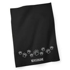 Geschirrtuch - Trockentuch Pfötchen 2 - mit Wunschname-Tierisch-tolle-Geschenke-Tierisch-tolle-Geschenke