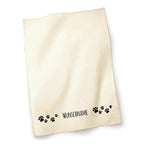 Geschirrtuch - Trockentuch Pfötchen 3 - mit Wunschname-Tierisch-tolle-Geschenke-Tierisch-tolle-Geschenke