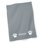 Geschirrtuch - Trockentuch Pfötchen 4 - mit Wunschname-Tierisch-tolle-Geschenke-Tierisch-tolle-Geschenke