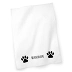 Geschirrtuch - Trockentuch Pfötchen 4 - mit Wunschname-Tierisch-tolle-Geschenke-Tierisch-tolle-Geschenke