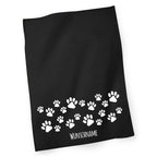 Geschirrtuch - Trockentuch Pfötchen - mit Wunschname-Tierisch-tolle-Geschenke-Tierisch-tolle-Geschenke