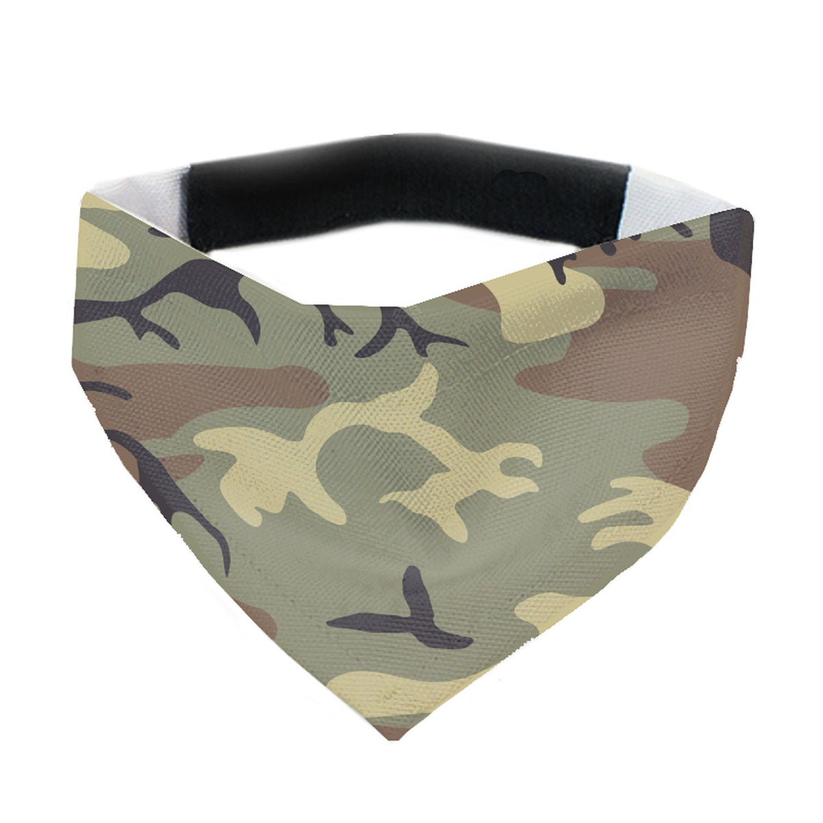 Hundehalstuch Camouflage – grün-braunes Tarnmuster