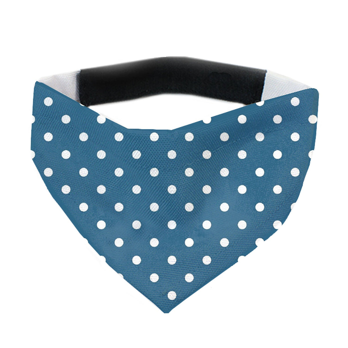 Hundehalstuch Punkte Blau – dunkelblau mit weißen Punkten