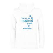 Hoodie Herren Der mit den Hunden geht weiß