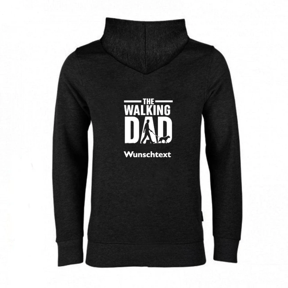 Hoodie Herren Walking Dad schwarz