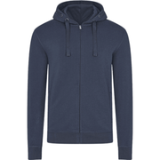 Herren Hoodie Frontansicht navy – personalisierter Kapuzenpullover Hundeliebe Edition