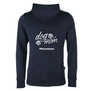 Damen Hoodie Dog Mom blau personalisiert – Kapuzenpullover Hundeliebe Edition mit Kapuze
