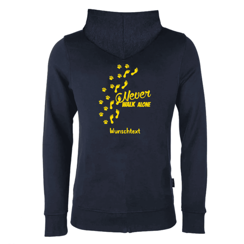 Hoodie navy never walk alone