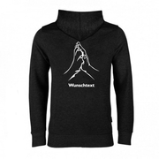 Personalisierter Kapuzenpullover Damen Hundeliebe Edition schwarz – Hoodie mit Hundemotiv