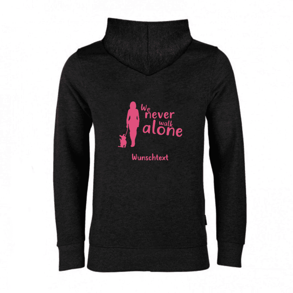 Hoodie schwarz never walk alone
