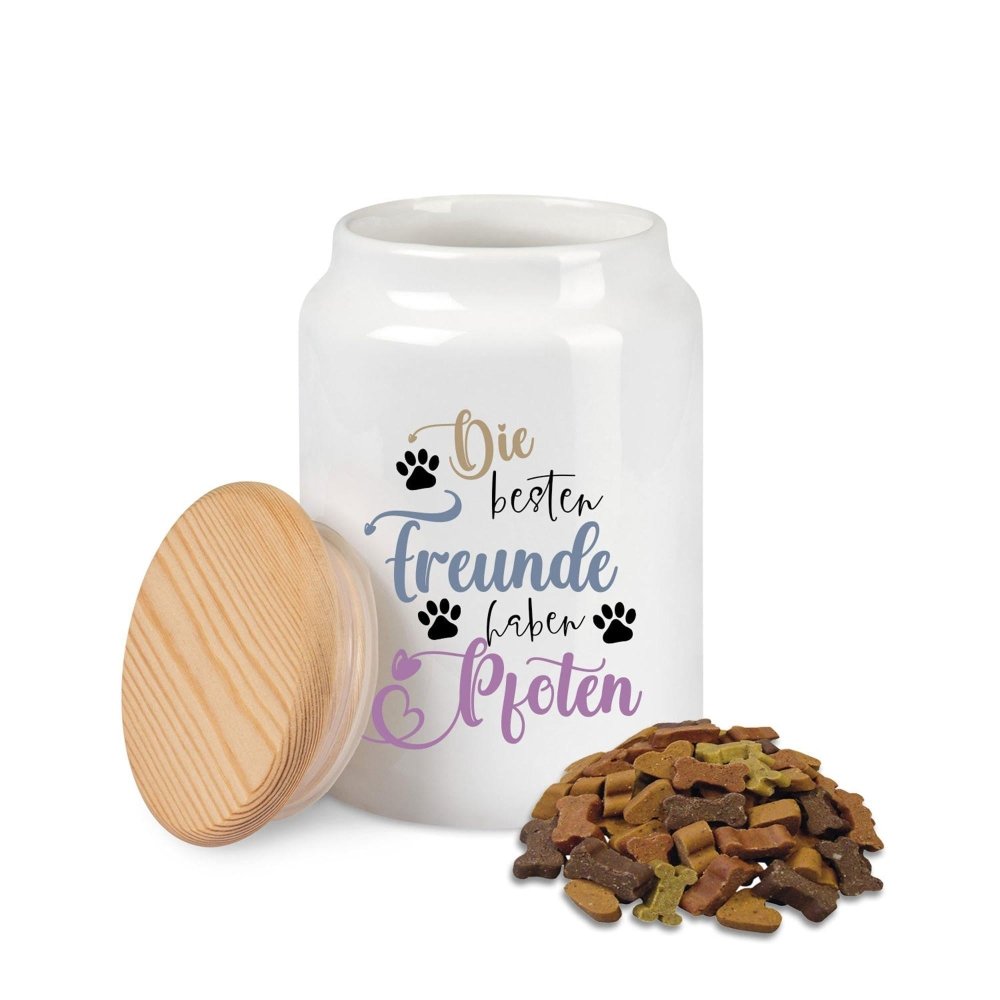 Hunde Leckerli Keramikdose - Beste Freunde
