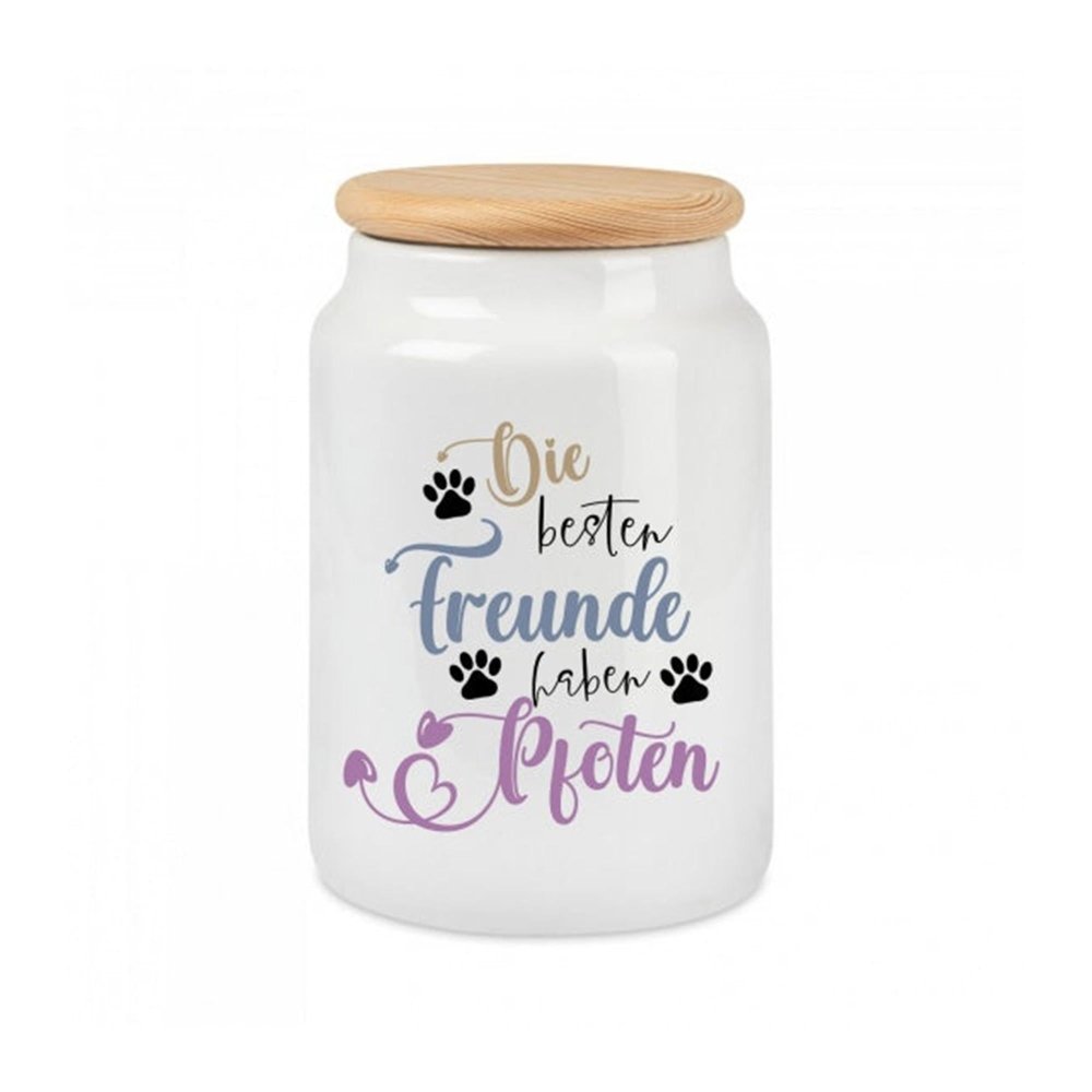 Hunde Leckerli Keramikdose - Beste Freunde