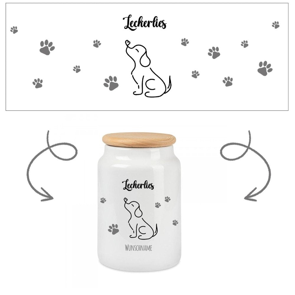Hunde Leckerli Keramikdose - Hundeliebe 2