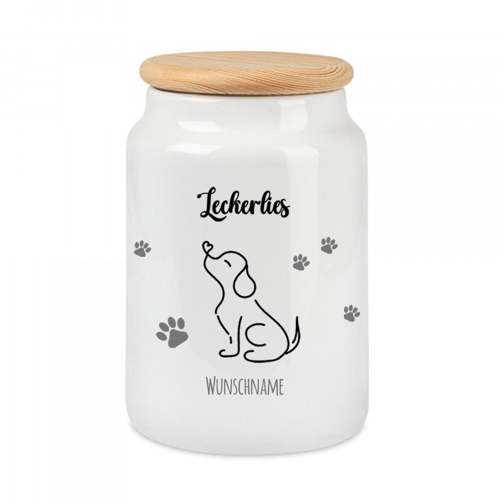 Hunde Leckerli Keramikdose - Hundeliebe 2