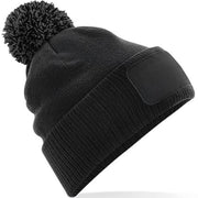 Hundemütze mit zweifarbigem Bommel schwarz