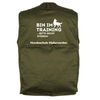 Hundesportweste für Hundetrainer mit 14 Taschen, oliv