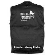 Funktionale Hundetrainer Weste mit großer Rückentasche