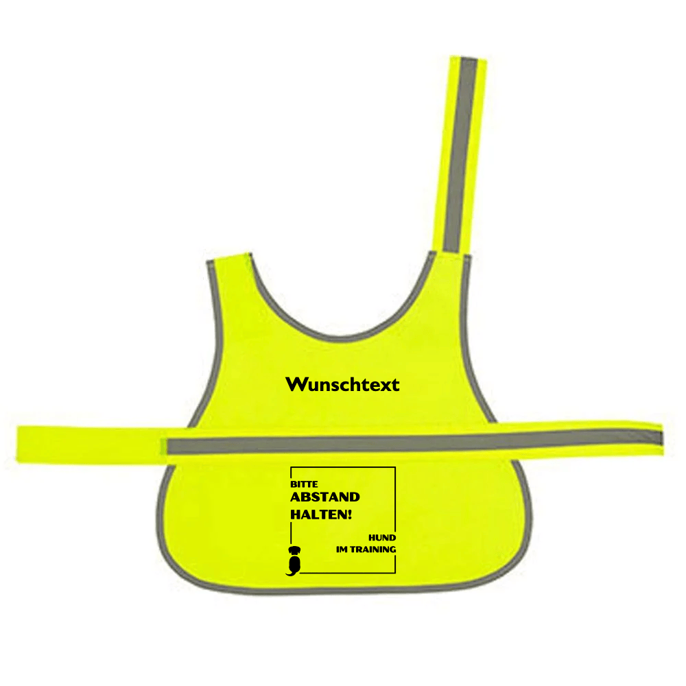 Hundewarnweste Hundetrainer neongelb
