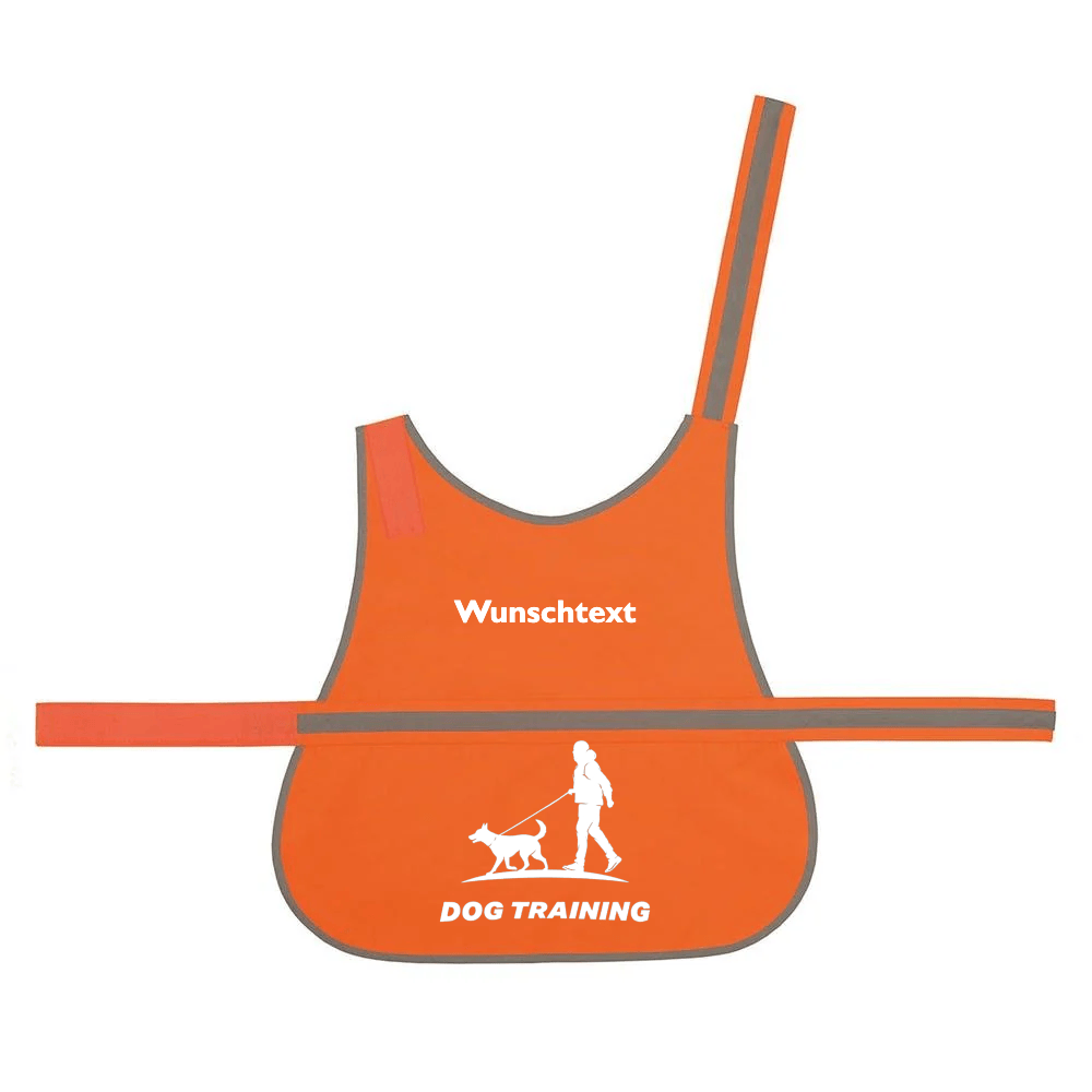 Hundewarnweste Hundetrainer orange