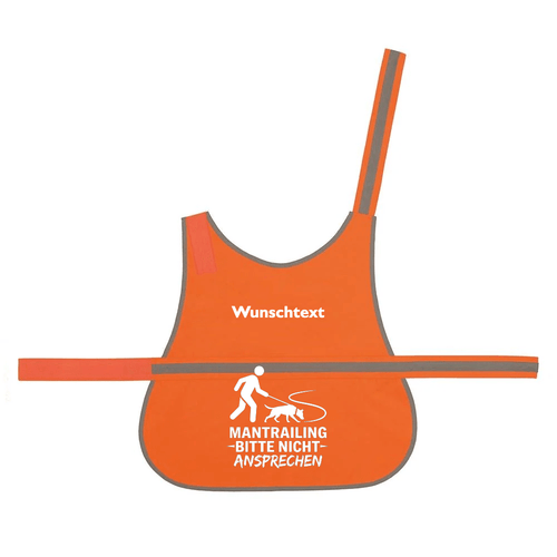 Hundewarnweste Hund Mantrailing Edition personalisiert – reflektierende Sicherheitsweste