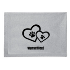 Kuschelige Hundedecke personalisierbar Herzpfote