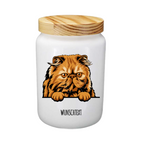 Leckerli-Dose Katze personalisiert weiß glänzend