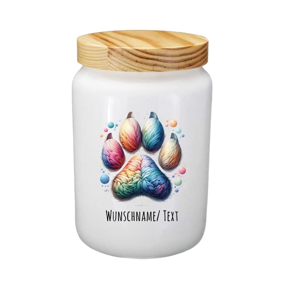 Leckerlidose personalisierbar mit Pfote