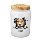 Leckerlidose Keramik mit Hundmotiv und Namen
