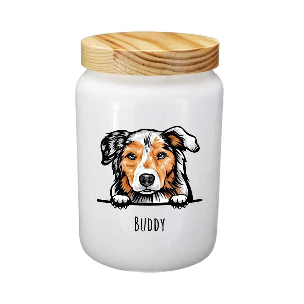 Leckerlidose Keramik mit Hundmotiv und Namen