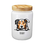 Leckerlidose Keramik mit Hundmotiv und Namen
