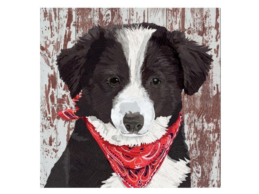 Papier-Servietten: Hund Melvin 20 Stck 25 x 25 cm-Tierisch tolle Geschenke