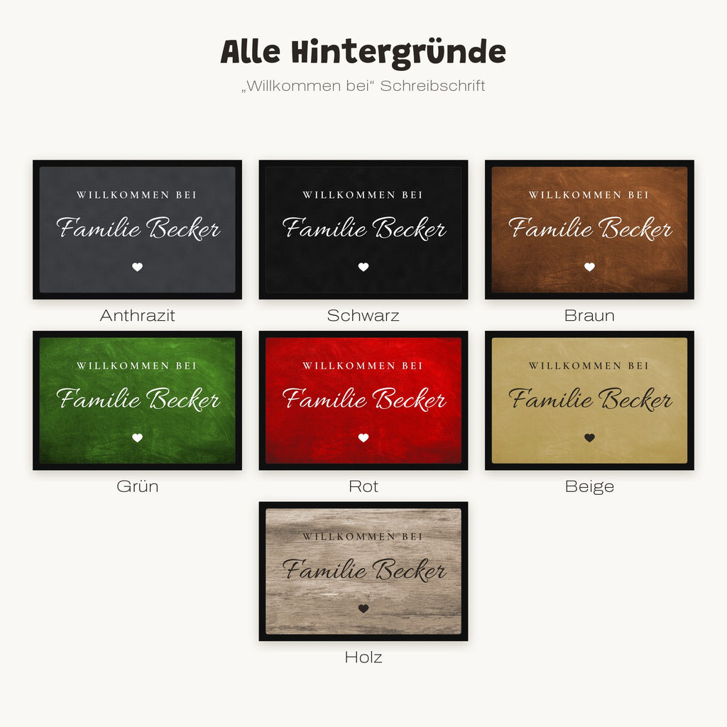„Willkommen bei“ Schreibschrift – alle Hintergründe